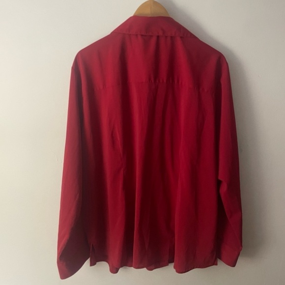Allison Morgan Woman Red Button Down Shirt Sz 2X - Picture 3 of 4